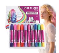 Hair Chalk for Girls - 10 Colors Hair Dye Chalks,Temporary Coloring Markers, Makeup Kit, Fun Toy for Birthday Christmas Cosplay