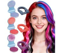 Hair Chalk for Girls Kids 3 Color,Red Blue Purple Temporary Hair Dye Powder, Coloured Hair Spray Wash Out Hair Coloring Gifts for Birthday Party, Christmas, Cosplay