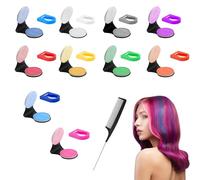 Hair Chalk for Girls Set of 10 Washable Colours Hair Chalk for Children with Carbon Steel Comb Party Bag Children's Birthday Gift Carnival Party Cosplay Girls 4 5 Years to 15 Years Gift Ideas