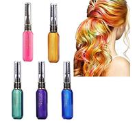 Hair Chalks For Girls,Hair Chalk,Temporary Hair Colour Spray, Hair Mascara,Coloured Hairspray For Kids,Wash In Wash Out Hair Colour,Wash Out Hair Dye For Kids, Blue Green Purple Orange Pink (5PCS)