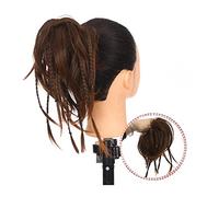 Hair Chignon 1 Pack Messy Wavy Bun Synthetic Braid Elastic Cord Rubber Headband Ponytail Hair Wig Extensions Messy Bun Hair Piece