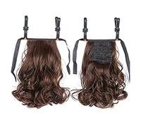Hair Chignon 1-Pack Short Wavy Ponytail Hair Extensions Synthetic Drawstring Hair Clips Curly Lengthening Bun for Women's Daily Use Hair Pieces For Women(001)
