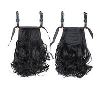Hair Chignon 1-Pack Short Wavy Ponytail Hair Extensions Synthetic Drawstring Hair Clips Curly Lengthening Bun for Women's Daily Use Hair Pieces For Women(002)