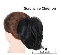 Hair Chignon 1 Pack Synthetic Messy Bun Hair Extensions Wavy Curly Bun Short Ponytail Bun Extensions Women Elastic Bun Wigs Hair Pieces For Women(1)