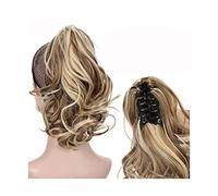Hair Chignon 1 Pack Synthetic Wavy Ponytail Extension Wig Claw Clip Heat Resistant Fiber Wavy Ponytail Ladies Hair Extension Bun Messy Bun Hair Piece(003)