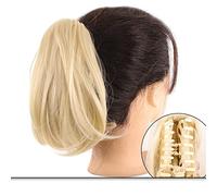 Hair Chignon Ladies Ponytail Warped Ponytail Hair Extensions Synthetic Straight Hair With Claw Clips Ponytail Natural Wig Bun Hair Pieces For Women(102)