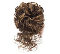 Hair Chignon Messy Bun Hair Piece Tie Extra Long Extensions Elastic Band Curly Wavy Ponytail Synthetic for Women Messy Bun Hair Piece
