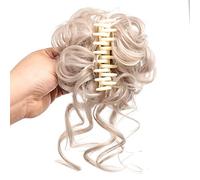Hair Chignon Synthetic Bun Hair Clips Messy Bun Ponytail Extensions Wavy Curly Bun Claw Clips Wigs for Women Hair Bun Hair Pieces For Women(1Pcs-10)