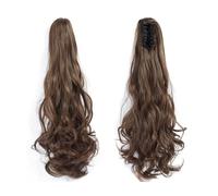Hair Chignon Synthetic Bun Ponytail Hair Extensions 22 Inch Long Curly Wavy Wig Ponytail Extensions Claw Clip Hair Bun Hair Pieces For Women(SH88 M2 30)