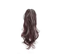 Hair Chignon Synthetic Hair Bun Wig Female Long Hair Dyed Color Ponytail Braid Sweet Cool Claw Clip Style High Ponytail Hair Bun Hair Pieces For Women(06)