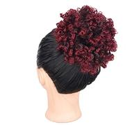 Hair Chignon Women's Synthetic Hair Bun Afro Curly Shaggy Ponytail Extensions with Drawstring Shaggy Bun for Black Women Hair Pieces For Women(11)