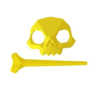 Hair Chopsticks for Women 3D Printed Skeleton Head Shape Gothic Hairpin