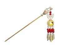 Hair Chopsticks For Women - Chinese Hair Accessories | Ancient Style Chopstick Hairpins With Jewel, Glow Lantern Tassel Women Headdress