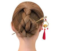 Hair Chopsticks For Women - Glowing Hair Sticks With Jewel,Ancient Style Chopstick Hairpins With Jewel, Glow Lantern Tassel Women Headdress