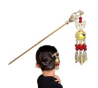Hair Chopsticks For Women | Vintage Chinese Hair Chopsticks | Ancient Style Chopstick Hairpins With Jewel, Glow Lantern Tassel Women Headdress
