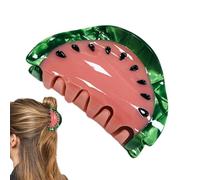 Hair Clammern - 7 cm Watermelon Shape - Trendy Design, Robust Acetatfaser - Klaue | Rutschfester Starker Halt Dickes Fine Lockiges Geflecht Long Pink Mädchen-Accessoire