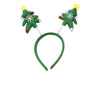 Hair Clasps Christmas Headbands Reindeers Antlers Headband Santa Xmas Christmas Tree Toppers Headwear Accessories For Holiday Costume Party Photo Booth Favors Hair Sectioning Clips (Green, One Size)