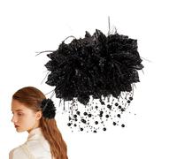 Hair Claw - Chiffon Beads Tassels Hair Clips, Hair Clips for Strong Hair - Suitable for Work, Party, Date, Holiday, School, Prom, Travel, Women and Girls, at Home