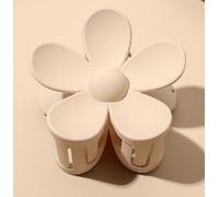 Hair Claw Clip, Hair Clip - Candy Colored, Big, Cute, Thick Hair, Scrub, Flower Clip (Cream-coloured)