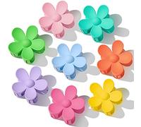 Hair Claw Clips 8PCS Flower Hair Clips - Big Cute Claw Clips For Women Thick Hair, Large, Strong Hold For Women Thin Hair 8 Colors