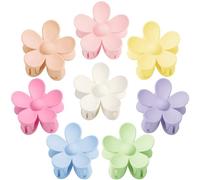 Hair Claw Clips 8PCS Flower Hair Clips Large Hair Clips Cute Claw Clips for Women Thick Hair, Hair Jaw Clips Big Dasiy Matte Hair Clips Non Slip Strong Hold for Women Thick Thin Hair 8 Colors