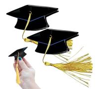 Hair Claw Clips - Doctoral Cap Barrette Accessory, Yellow Tassel Hairpin | Cute Graduation Style Fastener, Decorative Student Costume Prop, Photo Headpiece Of School Celebration For Women Girls