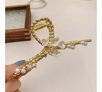 Hair Claw Clips for Women Claw Clips,Hair Claw,Shark Clip, Camellia Metal Shark Clip Ladies Gold Flower Ponytail Clip Large Hairpin Hair Accessories