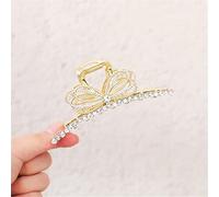 Hair Claw Clips for Women Claw Clips,Hair Claw,Shark Clip, Style Pearl Bow Hairpin Back Of The Head Grab Clip Large Metal Shark Clip Headwear Women