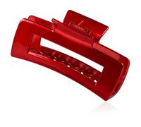 Hair Claw Clips Nonslip 2Pcs Large Red Square Grab Clip Little Girl Broken Hairpin Hair Accessories New Year Headwear Gift