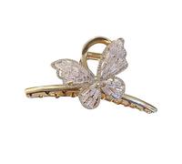 Hair Claw Clips Women Thin Hair Hair Accessories For Women,Clips Hair,Claws Clips,Hair Accessories,Zircon Hairpin Design Gripping Curling Hair Shark Clip
