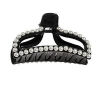 Hair Claw Plastic Pearl Hair Clip Woman Girl Party Hairpin Hairdressing Barrette Accessory, Black, Type 3, Style 8