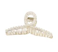 Hair Claw Plastic Pearl Hair Clip Woman Girl Party Hairpin Hairdressing Barrette Accessory, Champagne, Type 4, Style 10