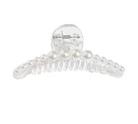 Hair Claw Plastic Pearl Hair Clip Woman Girl Party Hairpin Hairdressing Barrette Accessory, White, Type 1, Style 1