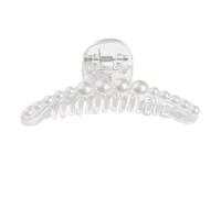 Hair Claw Plastic Pearl Hair Clip Woman Girl Party Hairpin Hairdressing Barrette Accessory, White, Type 2, Style 6