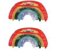 Hair Claws 2PCS Acetate Rainbow Hair Claw Clips Women Sweet Semi-circle Shark Clip Hairpins Elegant Ponytail Holder Hairgrips Fashion Headdress