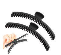 Hair Claws, Hair Claw Clips, 2 Pieces, Portable Small Claw Hair Clips, Frosted Non-Slip Banana Hair Pins, Large Barrettes, Slim Bun Pins, Strong Grip for Women and Girls
