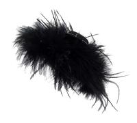Hair Clip - Black Feather Hair Clip | Hair Clip With Artificial Animal Feathers | Styling Ostrich Feathers Hairpin | Hair Styling Accessories | Hair Clip & Claw Clip | Headpiece Hair Pin Clips