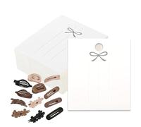 Hair Clip Display | 200-Piece White Rectangular Reusable,Hair Pin Holder Display Board - for Boutique Shop Market Vendors Retail Home Travel Craft Fair