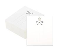Hair Clip Display Cards, 200-Piece White Rectangular Reusable Hair Bow Holder Cardboard For Collecting, Organizing, Pin, Barrettes, Jewelry, Home