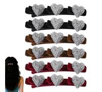 Hair Clip | Flocking Heart Styling Accessories - Non-Slip Styling Hair Clips - for Straight Thick Thin Long Short Work Dance Wedding Travel Party Gym Yoga Daily Birthday