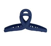 Hair Clip for Girls, 2 Pcs Matte Hair Claw Clips Nonslip Elegant Women's Barrette, Medium Size (Navy Blue)