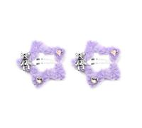 Hair Clip for Hot Girls Colorful Plush Star Shape Barrettes with Bear Decors Hair Barrettes for Teens Girls
