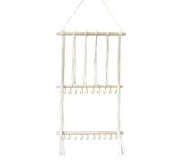 Hair Clip Rack Wall Fringe Tapestry For Kid Room Wooded Hairpins Storage Holder With Lovely Detail