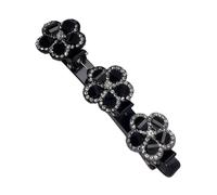 Hair Clip Sparkling Crystal Stones Hand Woven Claw