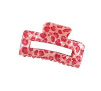 Hair Clip with Leopard Pattern, A | PVC Spring Jaw Design for Half-Up Styles, Low Updos and Everyday Styling