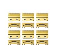 Hair Clipper Blade Screws Silver Golden Replacement Blade Hair Trimmer Steel Accessories Blade，Compatible for Kemei KM-1986(Gold Blade X6)