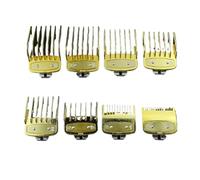 Hair Clipper Comb 8pcs/set Compatible With WAHL | Trimmer Attachment Hair Cutting Limited Comb Salon Haircut Tools(Gold)