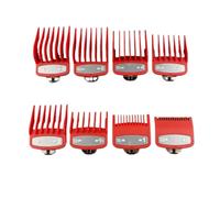 Hair Clipper Comb 8pcs/set Compatible With WAHL | Trimmer Attachment Hair Cutting Limited Comb Salon Haircut Tools(Red)