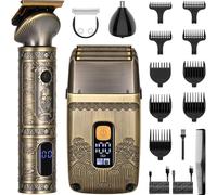 Hair Clipper & Electric Shavers HATTEKER H202B Foil Shaver Beard Trimmer Men's Grooming Kit with Triple Blades Cordless