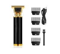 Hair Clipper for Men, Cordless T-Razor Trimmer, Rechargeable Hair Cutting and Grooming Kit with LCD Display, Black